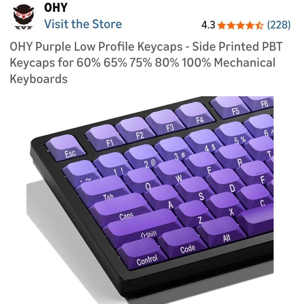 Purple Ombre Keycaps